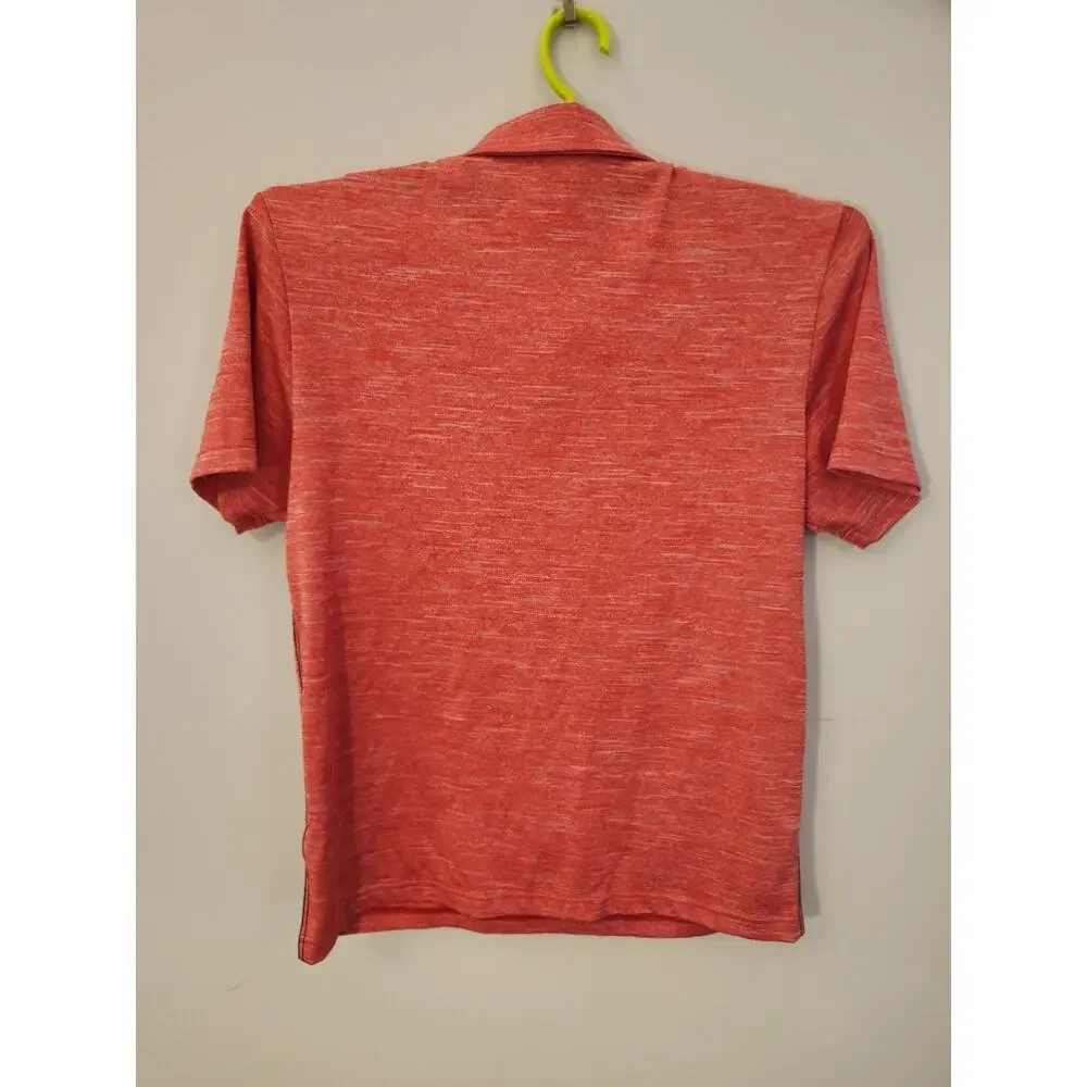 Adidas Polo Shirt Mens Medium Red Short Sleeve Golf Preppy